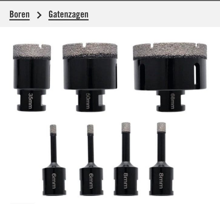 Akkit Diamantboor 14mm 7-delig - Tegelboor Set, Ophalen of Verzenden, Gebruikt, Overige typen