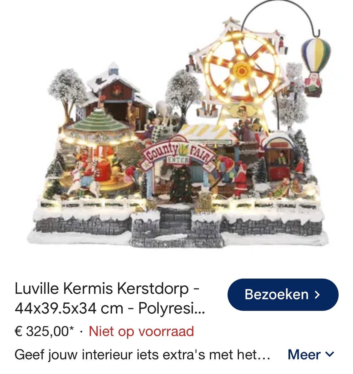 Luville Kerstdorp met kermis, Ophalen of Verzenden