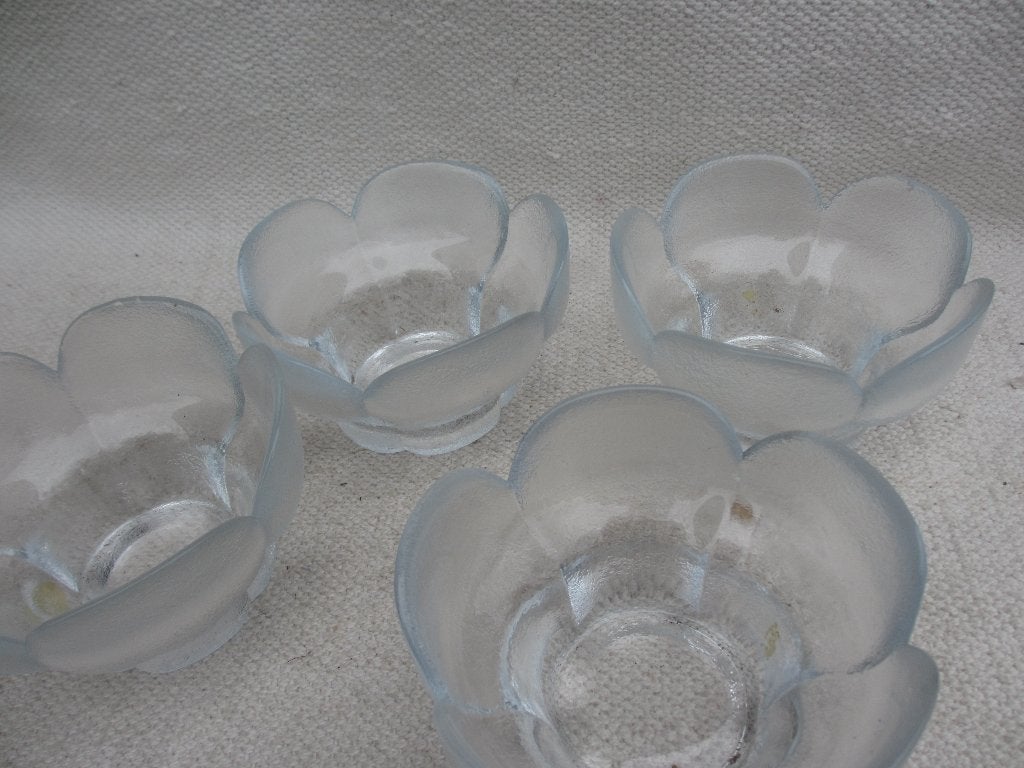 Vier glazen schaaltjes van Rosenthal design Bjorn Wiinblad, Antiek en Kunst, Ophalen of Verzenden