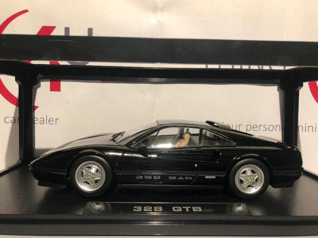 KK-Scale 1:18 Ferrari 328 GTB 1985 zwart nieuw in doos, Hobby en Vrije tijd, Modelauto's | 1:18, Ophalen of Verzenden, Nieuw, Auto