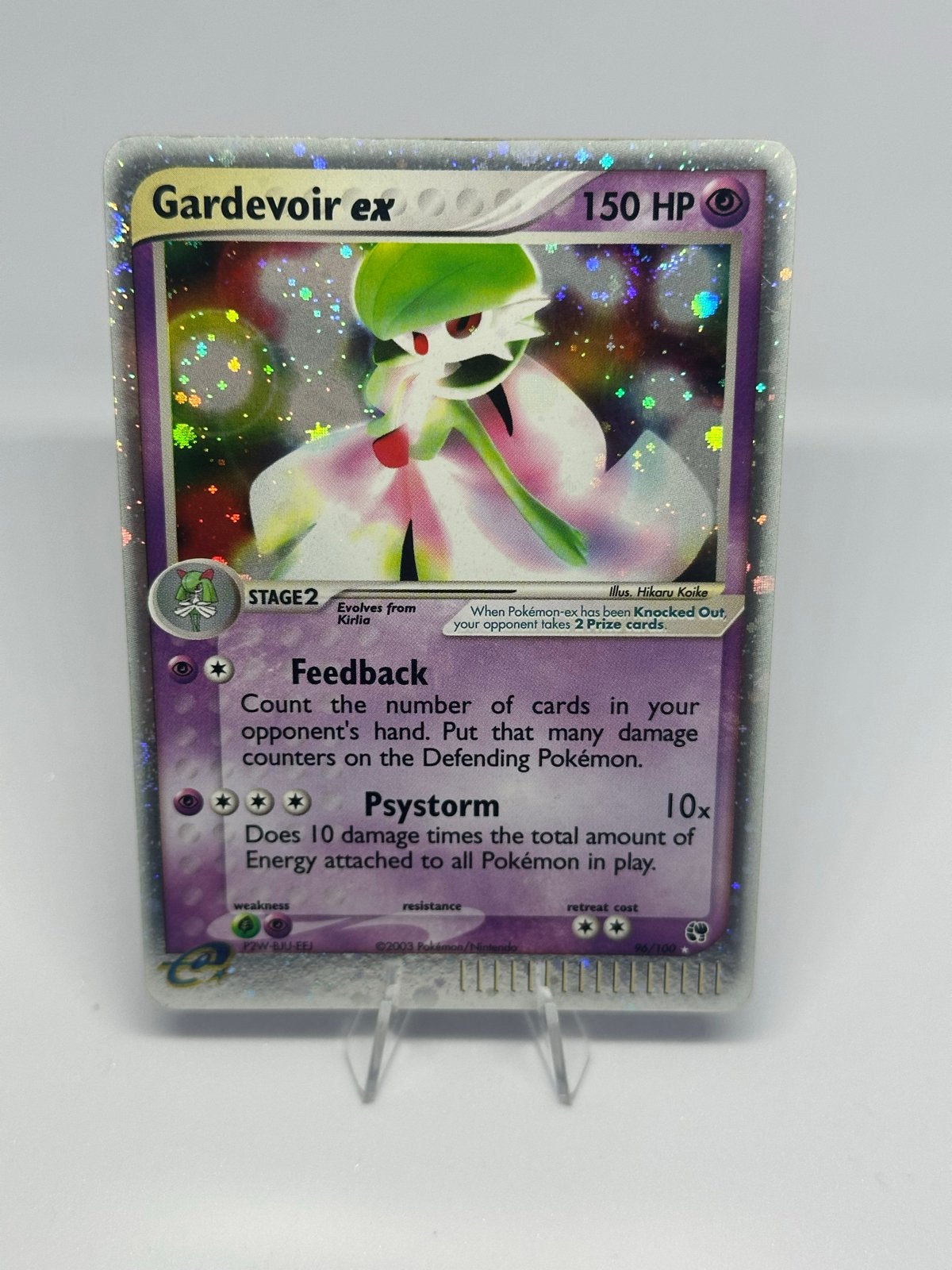 Gardevoir ex 96/100 | EX Sandstorm | Vintage Pokémon ex |, Ophalen of Verzenden, Gebruikt, Losse kaart, Foil
