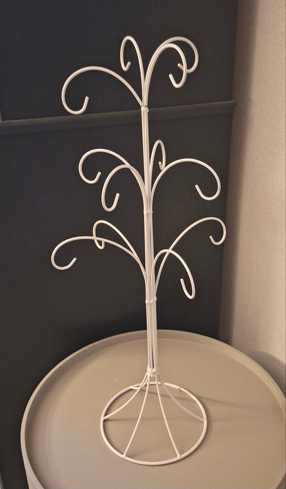 Witte metalen decoratieve boom, Ophalen of Verzenden, Zo goed als nieuw, Wit, Metaal