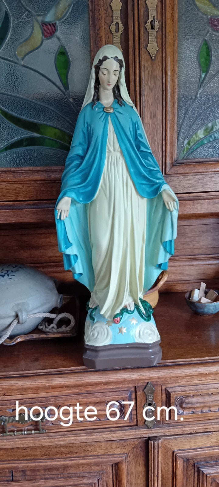 Oud gipsen OLV-beeld, Ophalen of Verzenden