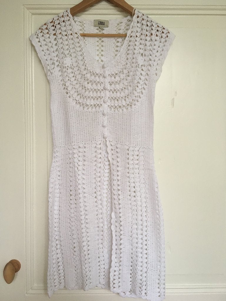 Prachtig Emma boho Ibiza wit gehaakt vest, Emma, Wit, Ophalen of Verzenden, Zo goed als nieuw