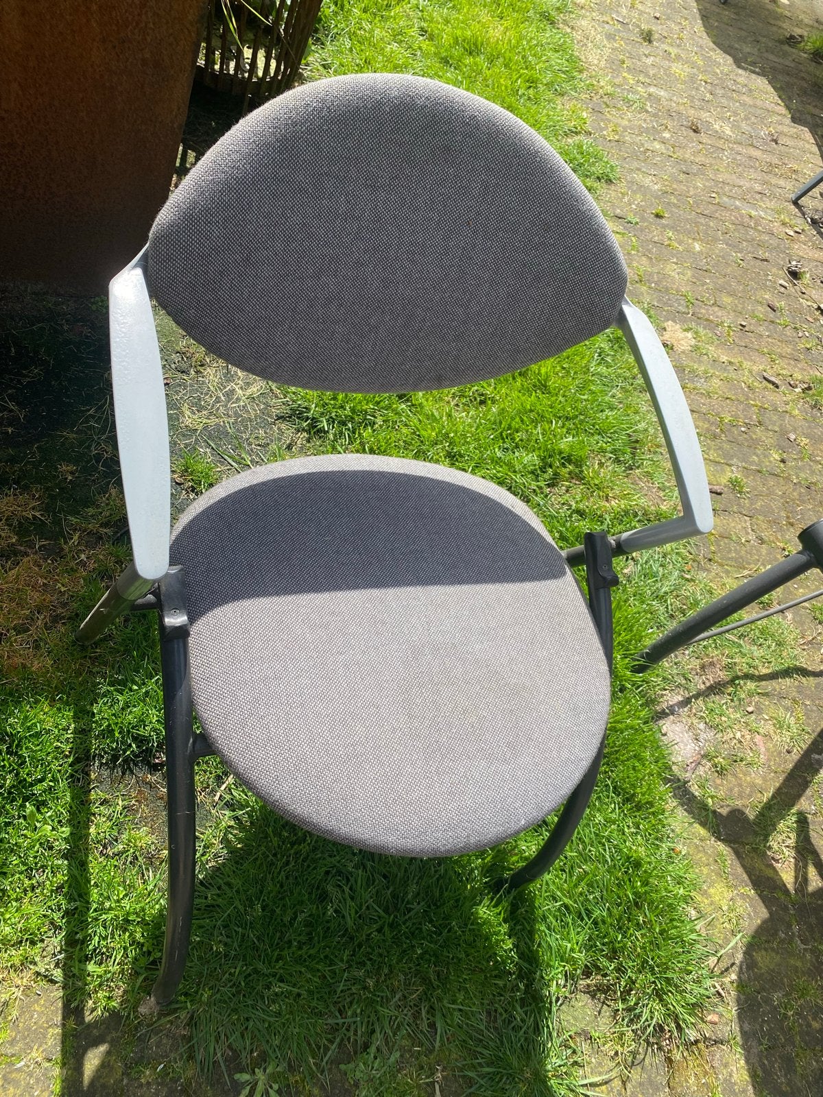 Terras/balkon set met 3 stoelen en bijzettafel, Tuin en Terras, Overige materialen, Gebruikt, 3 zitplaatsen, Ophalen of Verzenden