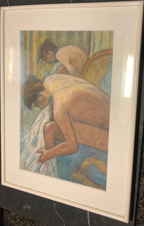 Pastel - Jo REUZENAAR - Voorstelling: Spiegelbeeld, Antiek en Kunst, Kunst | Schilderijen | Klassiek, Ophalen