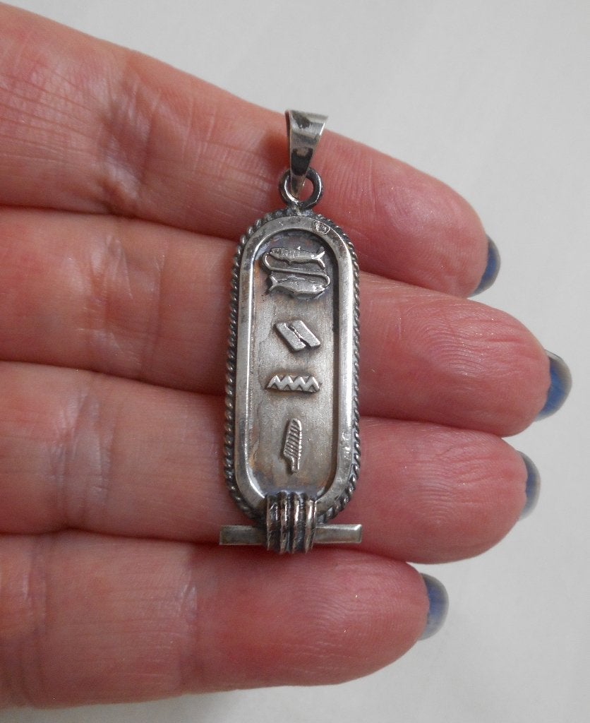 Zilveren vintage Egyptische hanger nr.2304, Sieraden, Tassen en Uiterlijk, Kettinghangers, Verzenden, Zo goed als nieuw, Kruis of Symbool