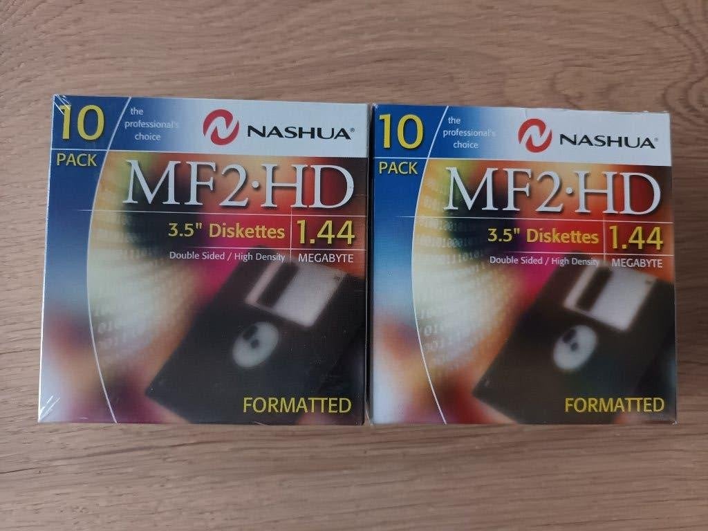 18 nieuwe diskettes nieuw Nashua MF2 HD 1.44 MB 3.5" 3.5 ", Computers en Software, Ophalen of Verzenden, Nieuw, Overige typen