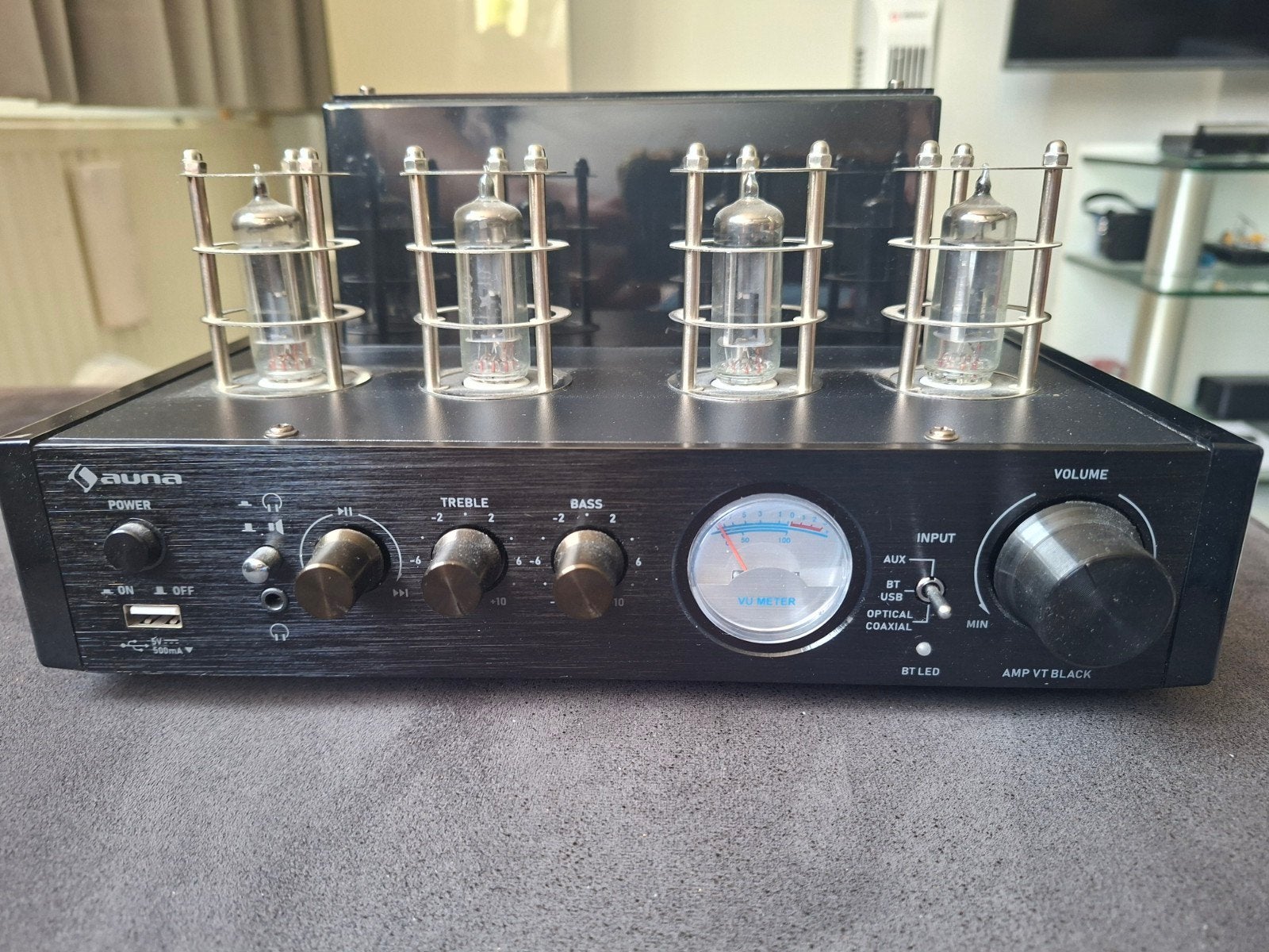 Auna AMP VT Black Hifi-versterker met buizen, Zo goed als nieuw, 120 watt of meer, Stereo, Ophalen