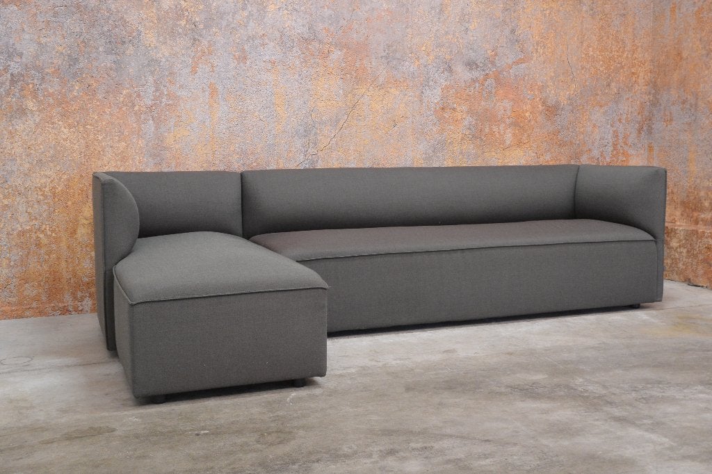 Als NIEUW fraaie stoffen Gelderland Pillow design hoekbank, 125 tot 150 cm, Hoekbank, 300 cm of meer, Zo goed als nieuw