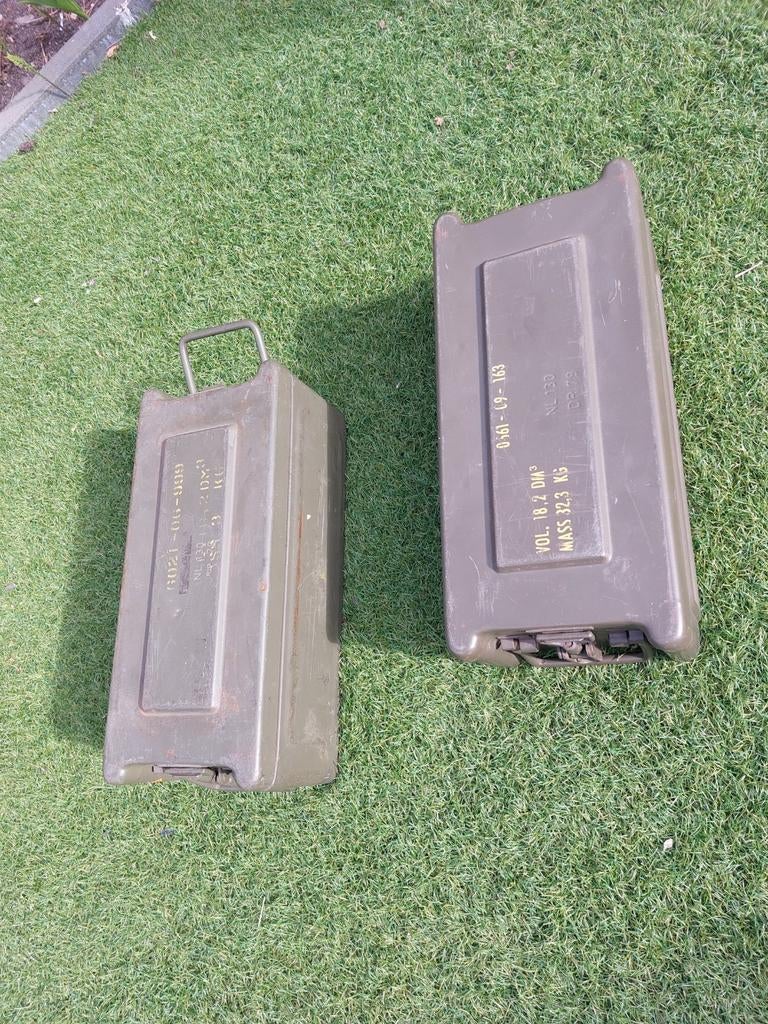 2x Munitiekist 9mm - Militair Groen, Verzamelen, Ophalen of Verzenden, Overige soorten, Overige gebieden, Kist of Geocache