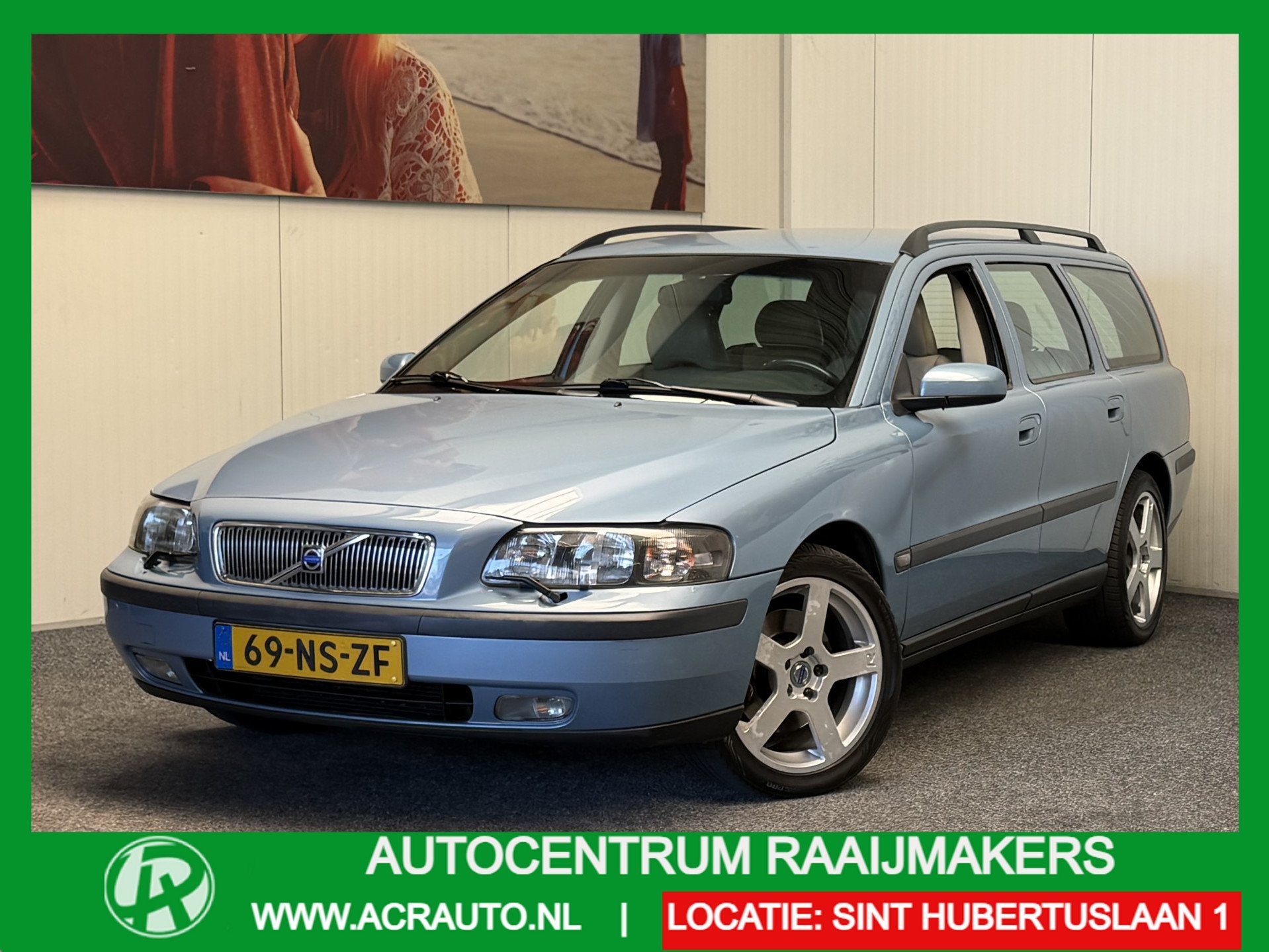 Volvo V70 2.5T LPG 3 LEDER ELK. VERSTELBARE BESTUURDERSSTOEL, Auto's, Volvo, Voorwielaandrijving, Beige, Blauw, Stoelverwarming