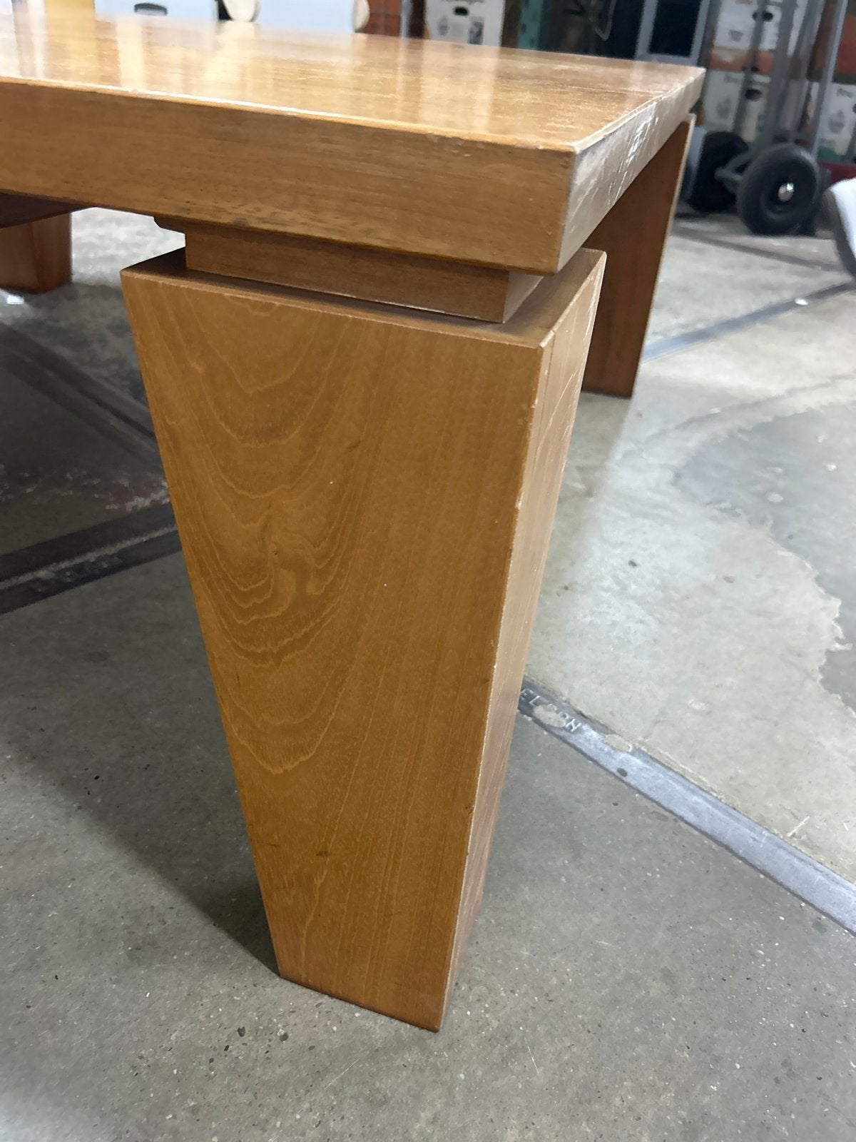 Massief kersenhouten salontafel 120x120x46 cm, Ophalen, Gebruikt, 100 tot 150 cm, Vierkant