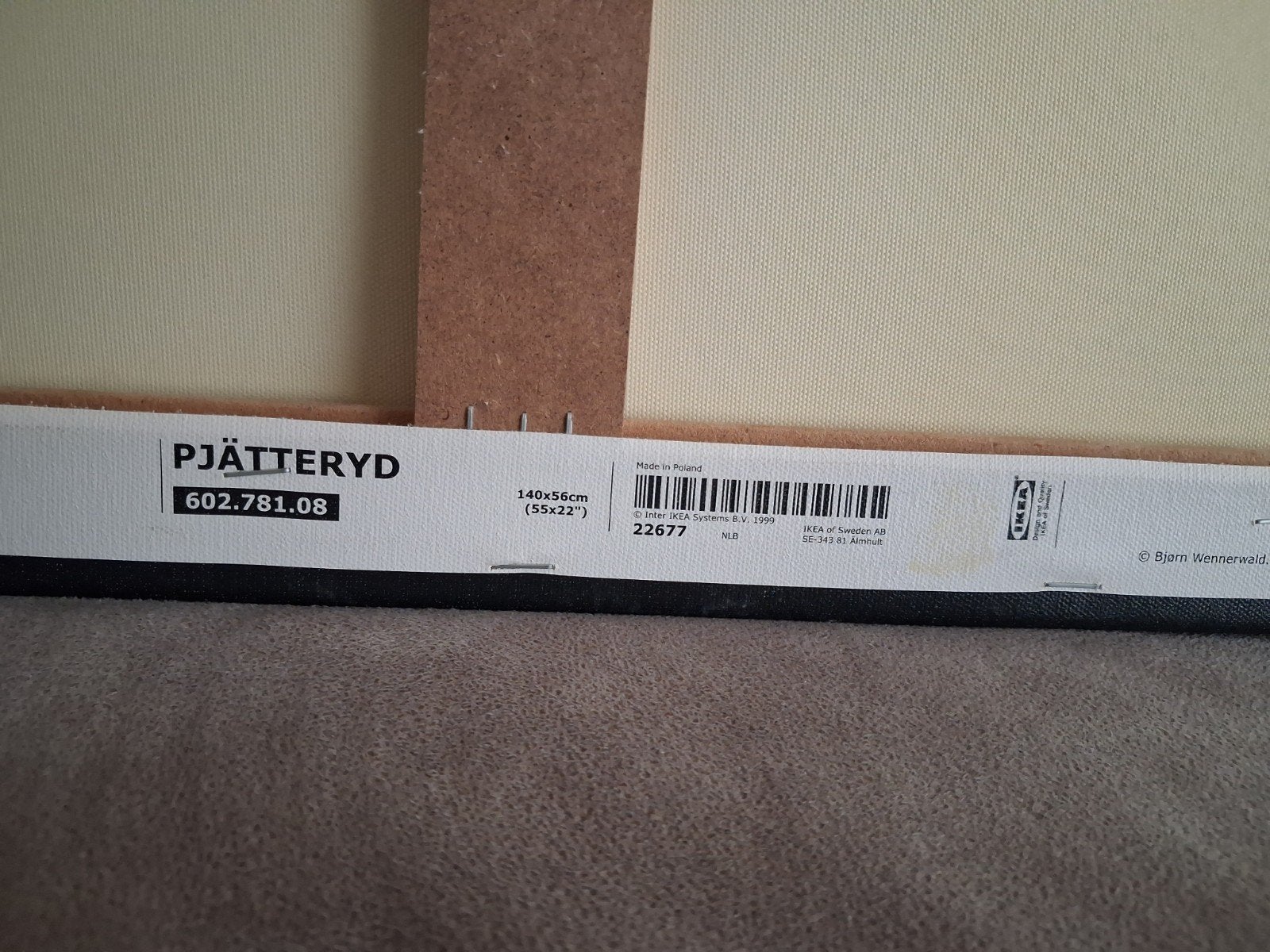IKEA PJÄTTERYD Canvas - Mysterieus Bos (140x56cm), Ophalen, 50 – 75, Oorspronkelijke maker, Nieuw