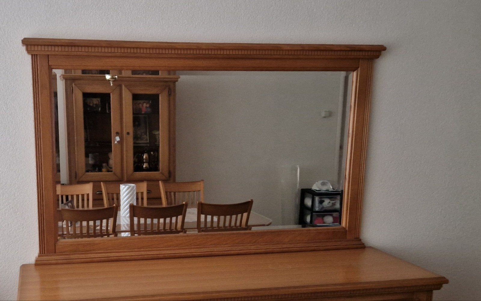 Mooie houten spiegel - 150x90cm. Mag bieden, Huis en Inrichting, Woonaccessoires | Spiegels, Ophalen of Verzenden, Zo goed als nieuw