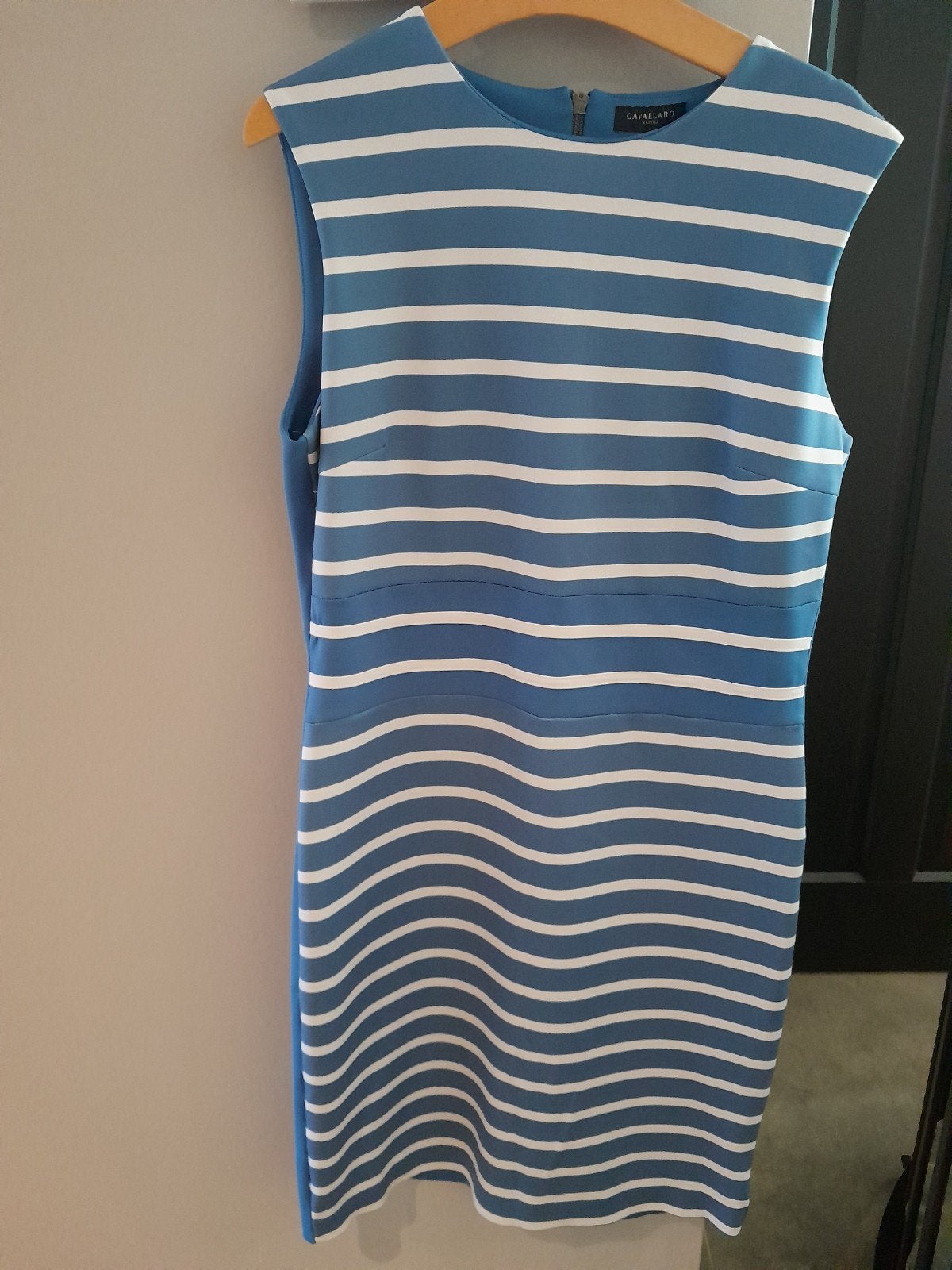 Cavallaro Napoli gestreepte jurk - Maat L, Blauw, Ophalen of Verzenden, Zo goed als nieuw, Knielengte