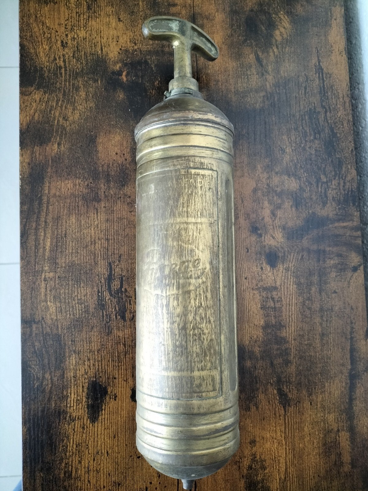 Antieke Messing Brandblusser merk Pyrene, Ophalen of Verzenden