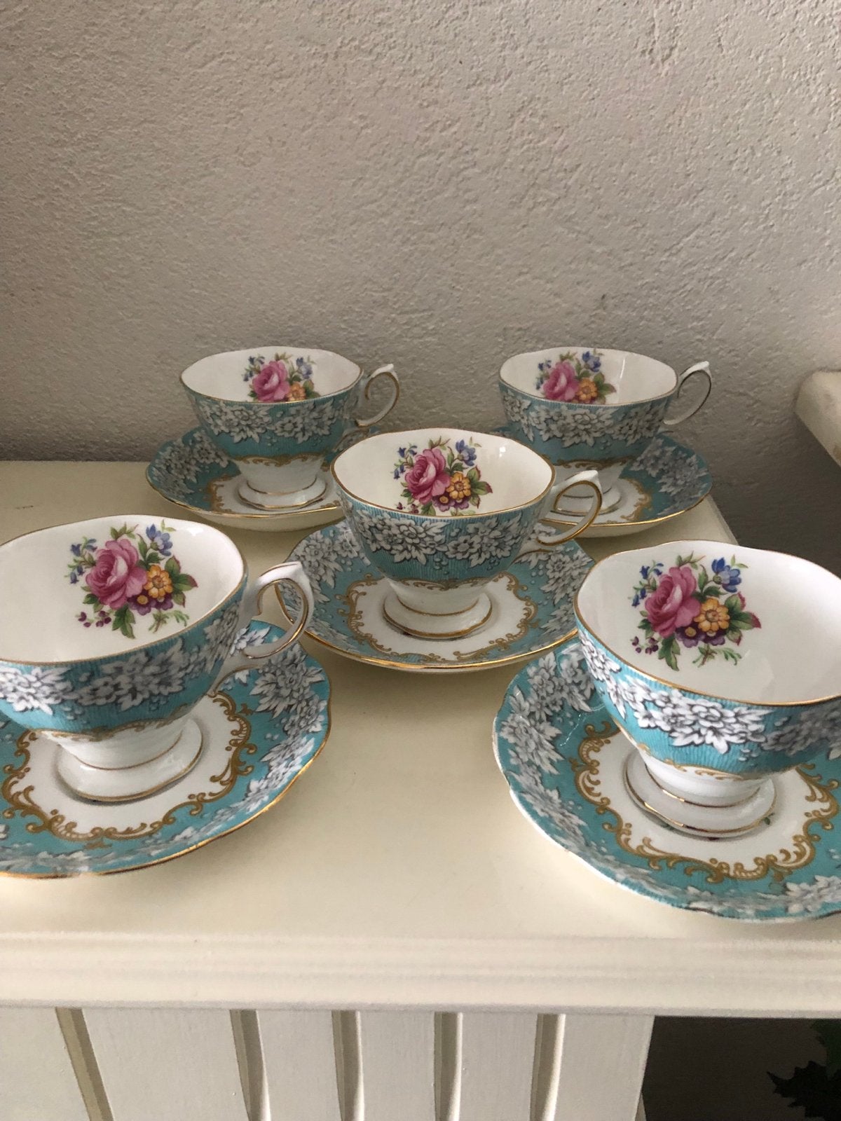 Prachtige Royal Albert theekopjes set - Lady Hamilton, Ophalen of Verzenden