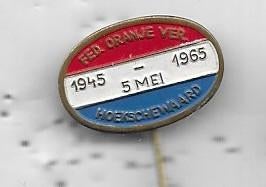 HOEKSEWAARD ROOD WIT BLAUWE BEVRIJDING 5 MEI SPELD, Verzamelen, Speldjes, Pins en Buttons, Verzenden, Gebruikt, Stad of Land, Speldje of Pin