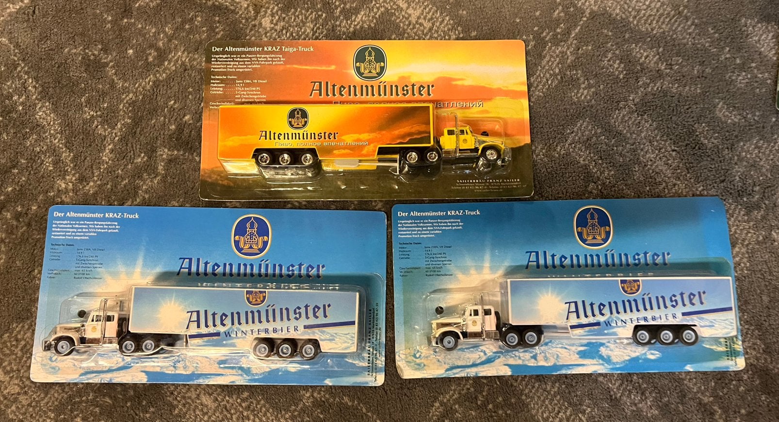 3 reclame vrachtwagens, Ophalen of Verzenden, Nieuw, Bus of Vrachtwagen, Overige merken