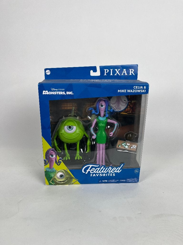 Pixar Mike Wazowski & Celia Monsters Inc Featured Favorites, Ophalen of Verzenden, Overige figuren, Nieuw, Beeldje of Figuurtje