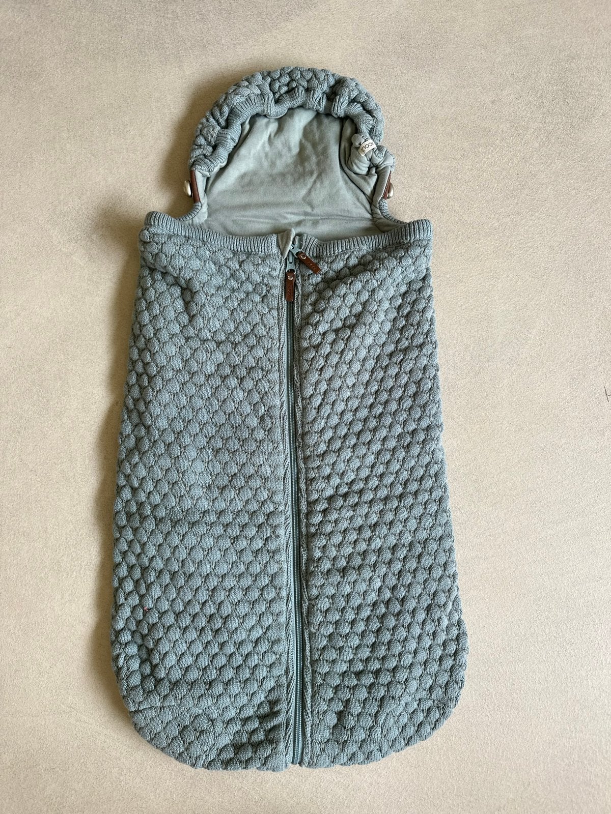 Joolz Essentials Honeycomb Voetenzak Mintgroen/Grijs, Kinderen en Baby's, Dekens, Slaapzakjes en Inbakerproducten, Groen, Zo goed als nieuw