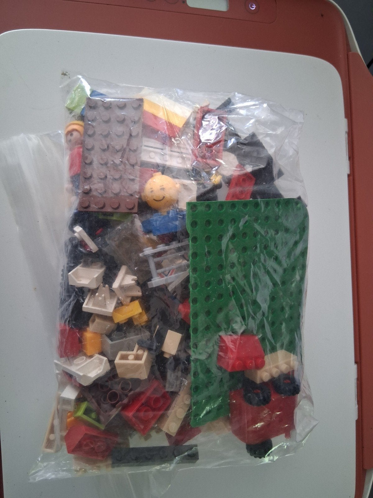 Zak vol diverse LEGO blokjes en onderdelen, Gebruikt, Lego, Inclusief minifiguren, Ophalen of Verzenden
