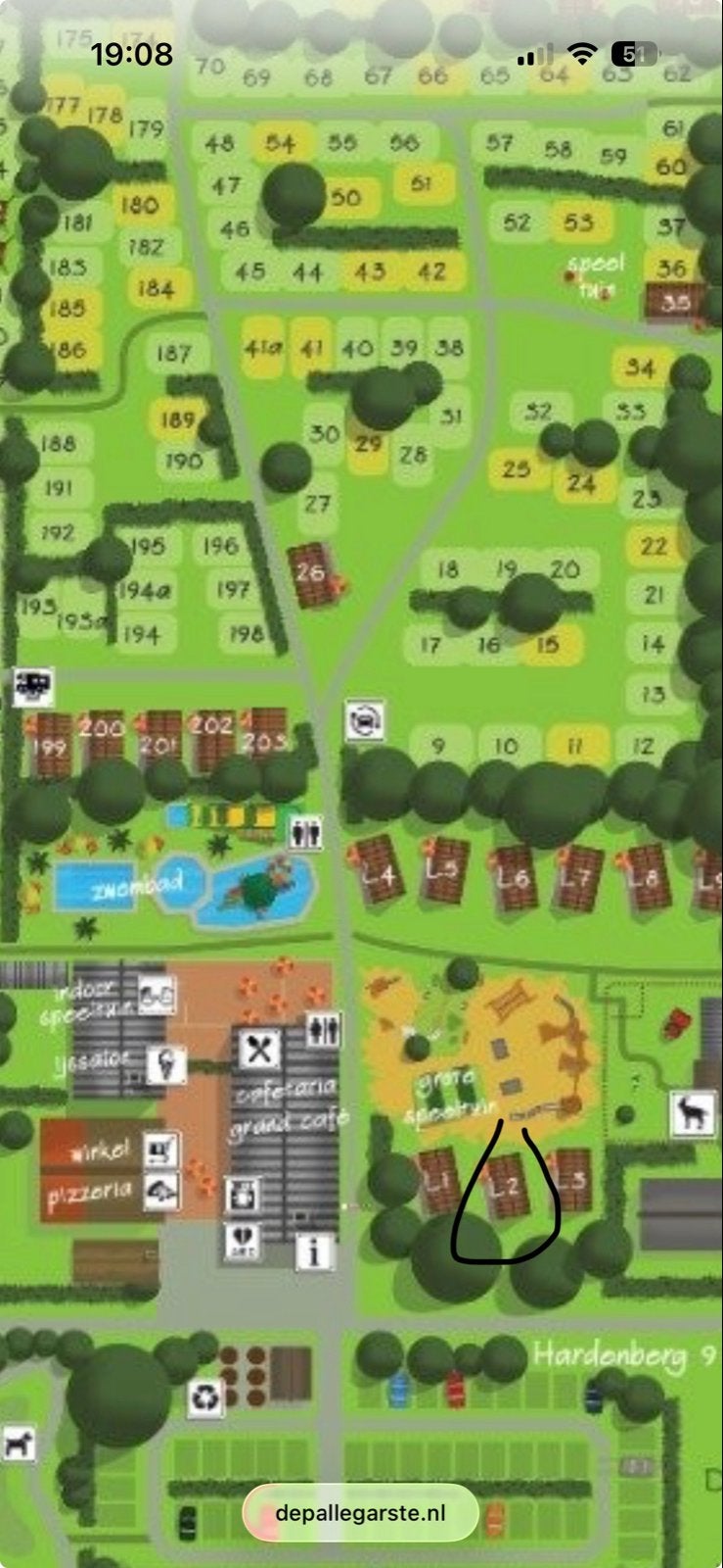 Loft 4 pers 7-14 aug camping Pallegarste overname, Speeltuin, In bos, Recreatiepark