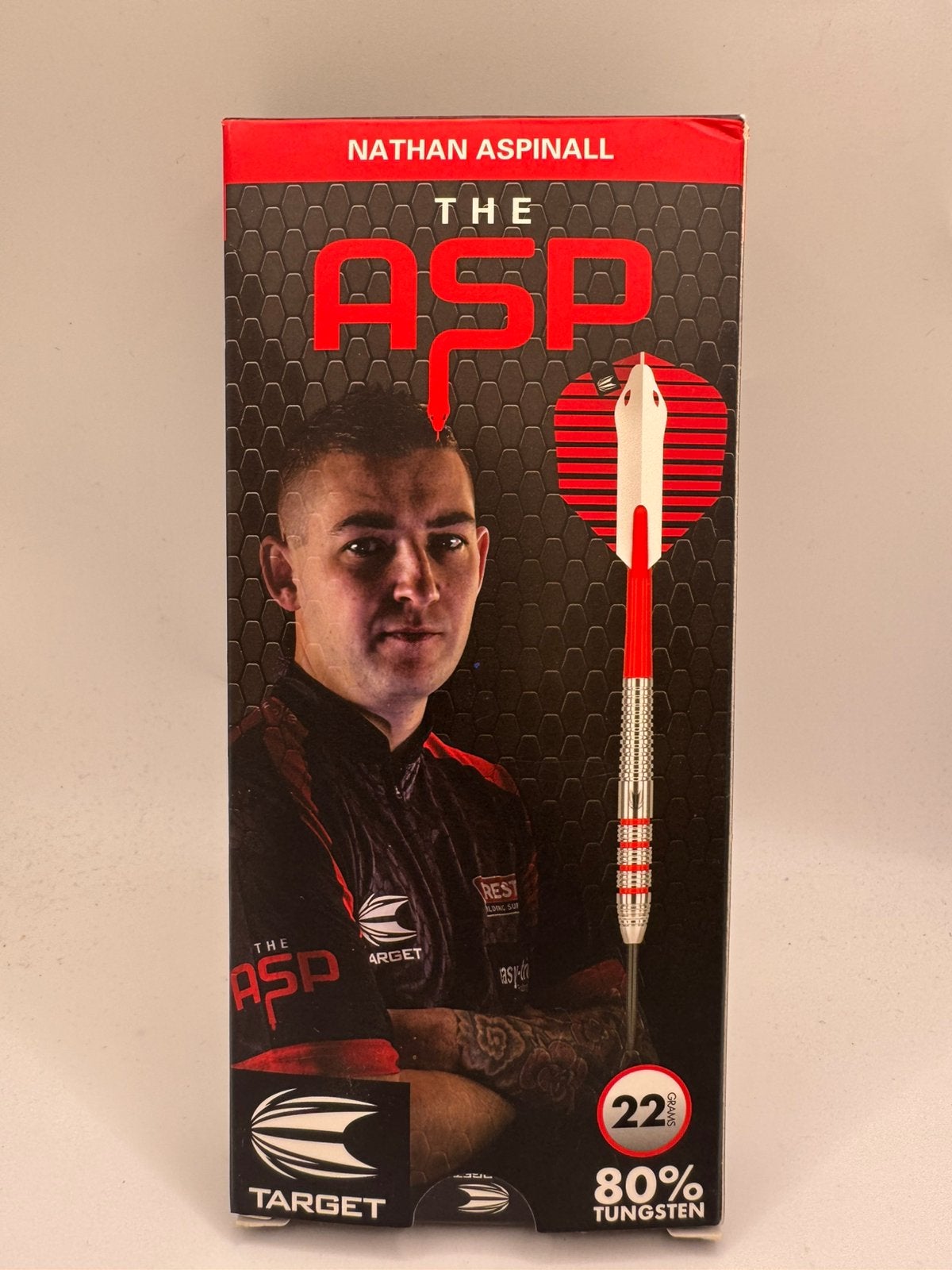Target Nathan Aspinall 22 gram Dartpijlen, Sport en Fitness, Darts, Ophalen of Verzenden, Zo goed als nieuw, Nvt, Pijlen