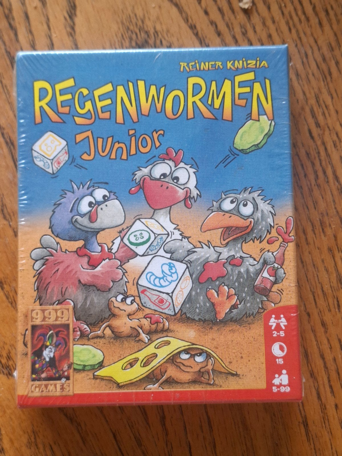 Regenwormen Junior dobbelspel - Nieuw in verpakking, Vijf spelers of meer, Ophalen, Nieuw, 999 Games