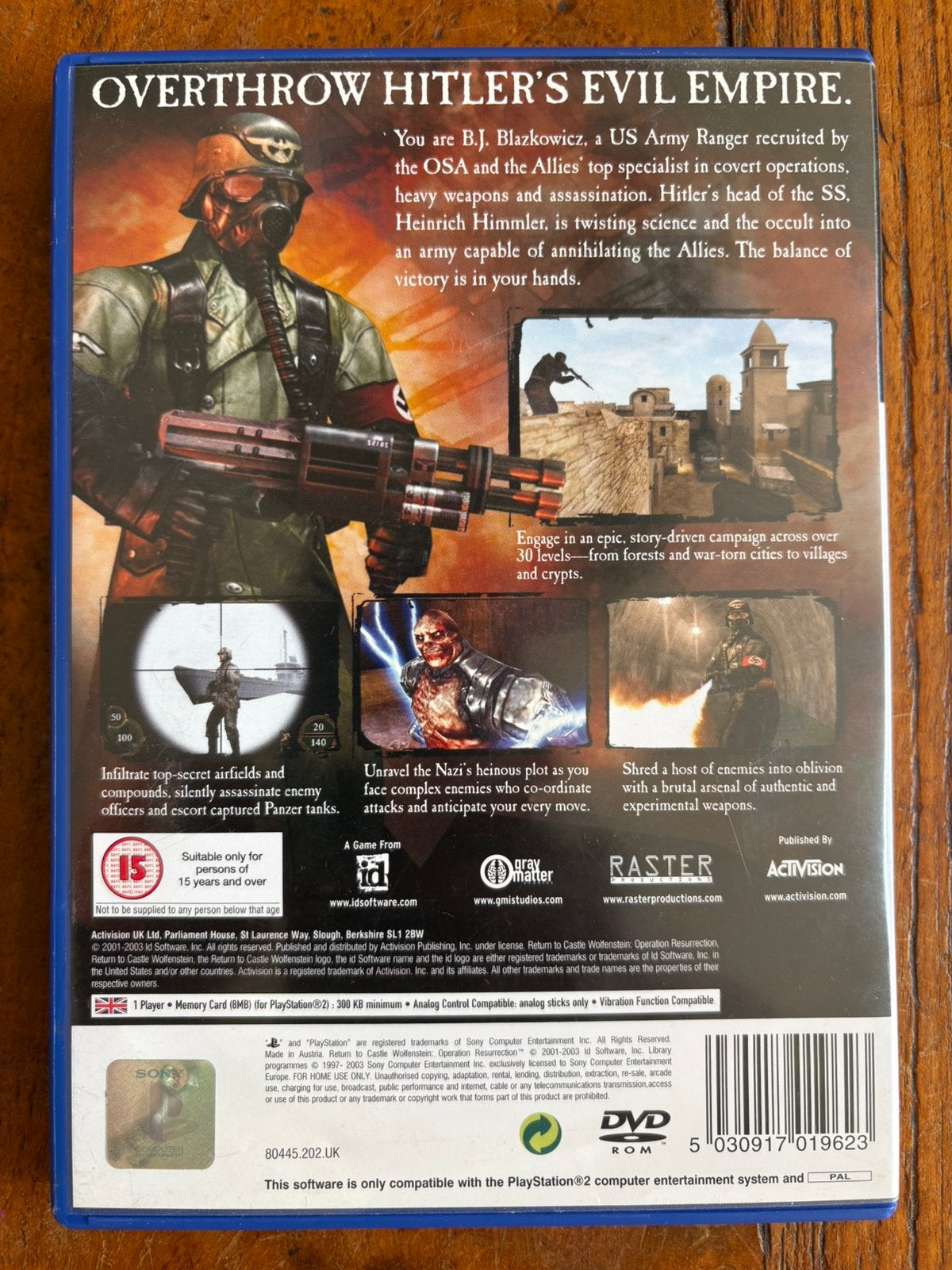 Wolfenstein voor de Ps2, Spelcomputers en Games, Vanaf 18 jaar, Shooter, 1 speler, Ophalen of Verzenden