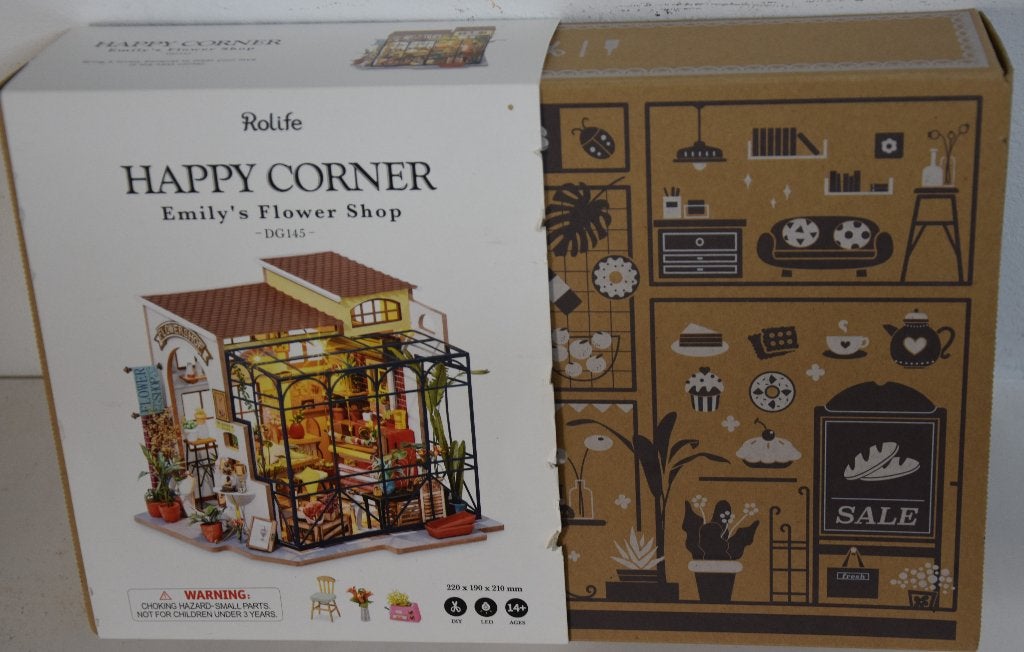 rolife happy corner bloemenwinkel compleet in doos DIY 145, Hobby en Vrije tijd, Knutselen, Ophalen of Verzenden, Zo goed als nieuw