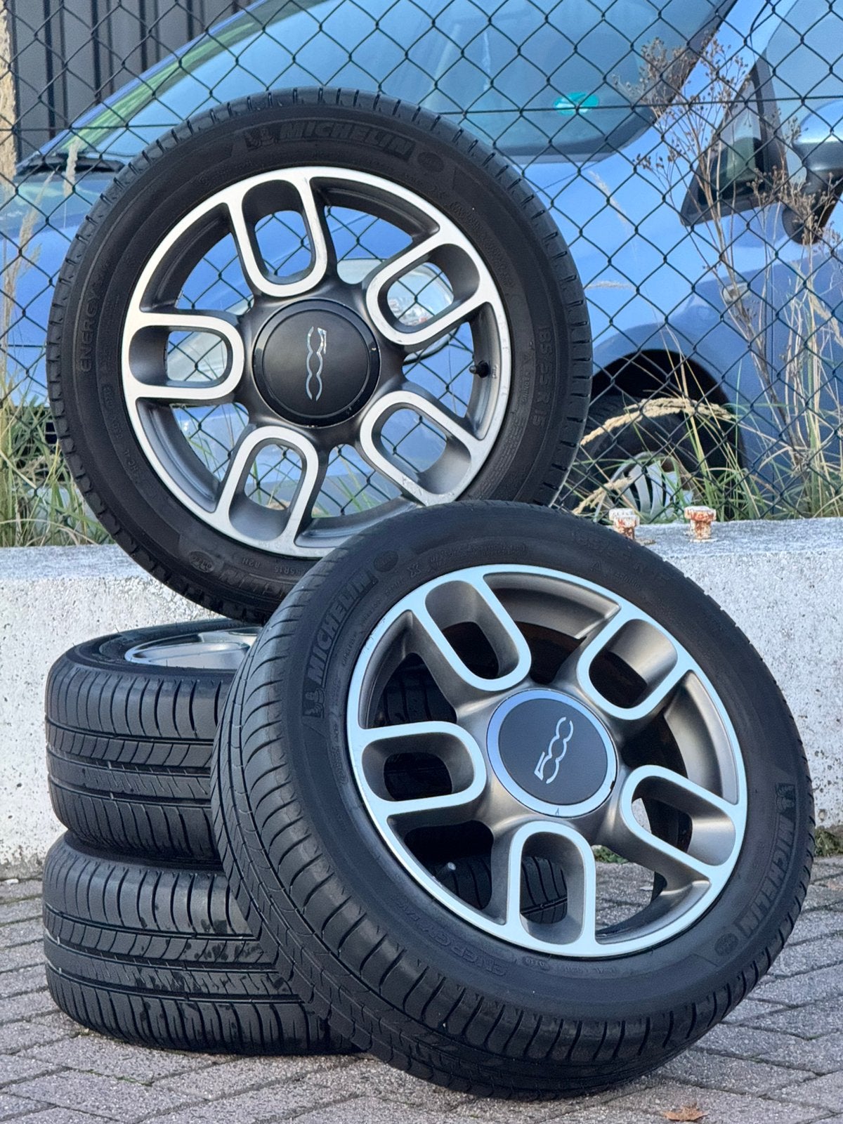 Fiat500 velgen 15 Inch 4x98 Origineel, Auto-onderdelen, Ophalen, 15 inch, Banden en Velgen, 185 mm