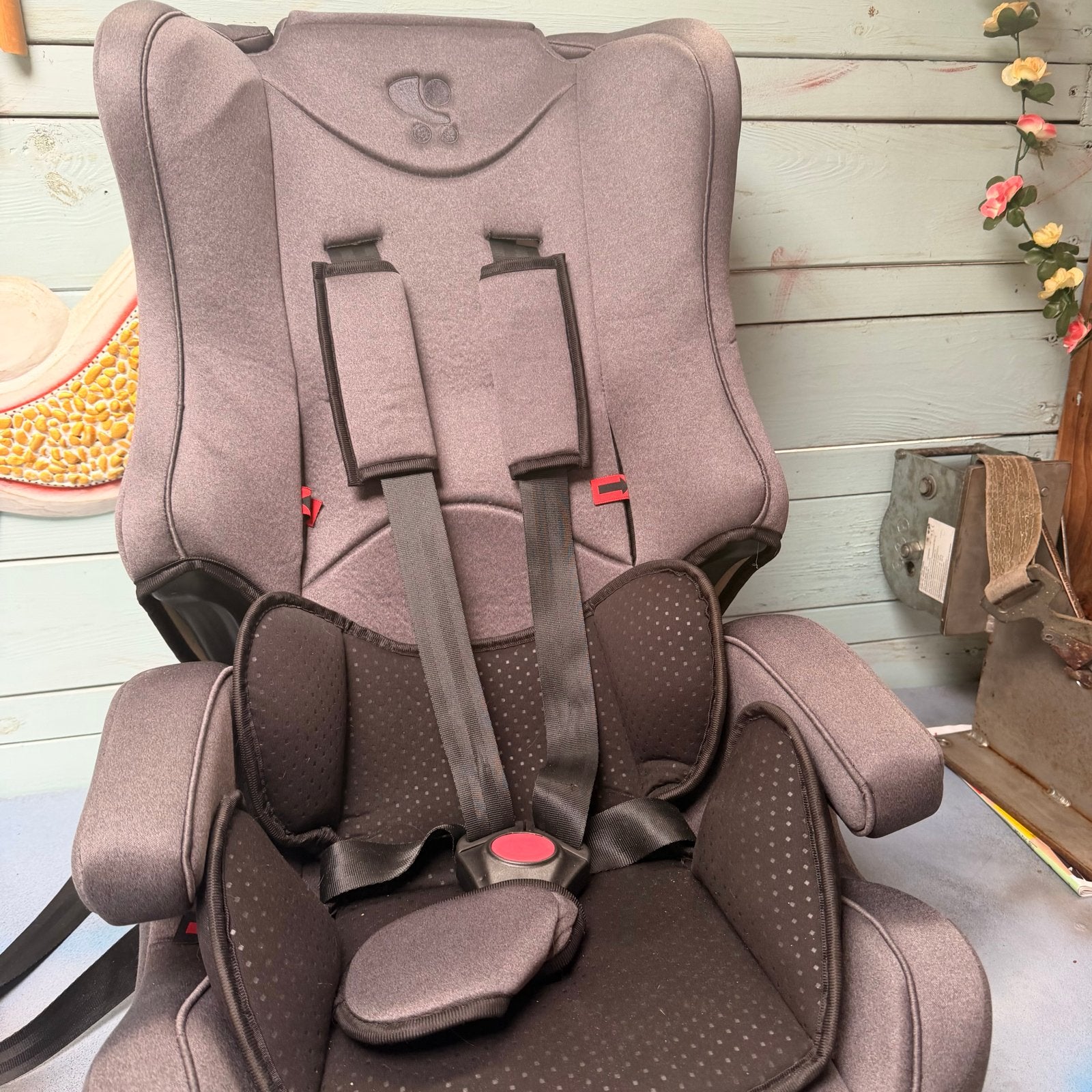 Lorelli autostoel met Isofix en Hauck stoelbeschermer, Autogordel of Isofix, Gebruikt, Verstelbare rugleuning, 9 t/m 36 kg