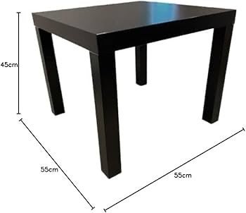 Ikea LACK bijzettafel - Zwart, gebruikt, Ophalen, Vierkant, 50 tot 100 cm, Zo goed als nieuw
