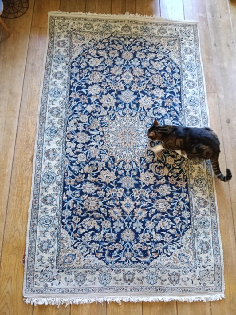 Perzisch tapijt, Nain Iran, zijde., Ophalen, 100 tot 150 cm, Zo goed als nieuw, 150 tot 200 cm