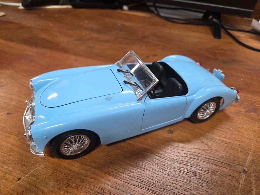 MGA Twin Cam blauw Polistil Tonka schaal 1:16, Overige merken, Gebruikt, Auto, .