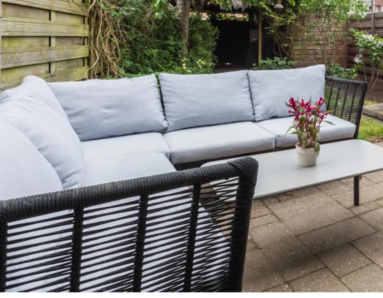 Loungeset tuin Le Sud van Leen Bakker, Tuin en Terras, Tuinsets en Loungesets, Ophalen, 5 zitplaatsen, Gebruikt, Bank
