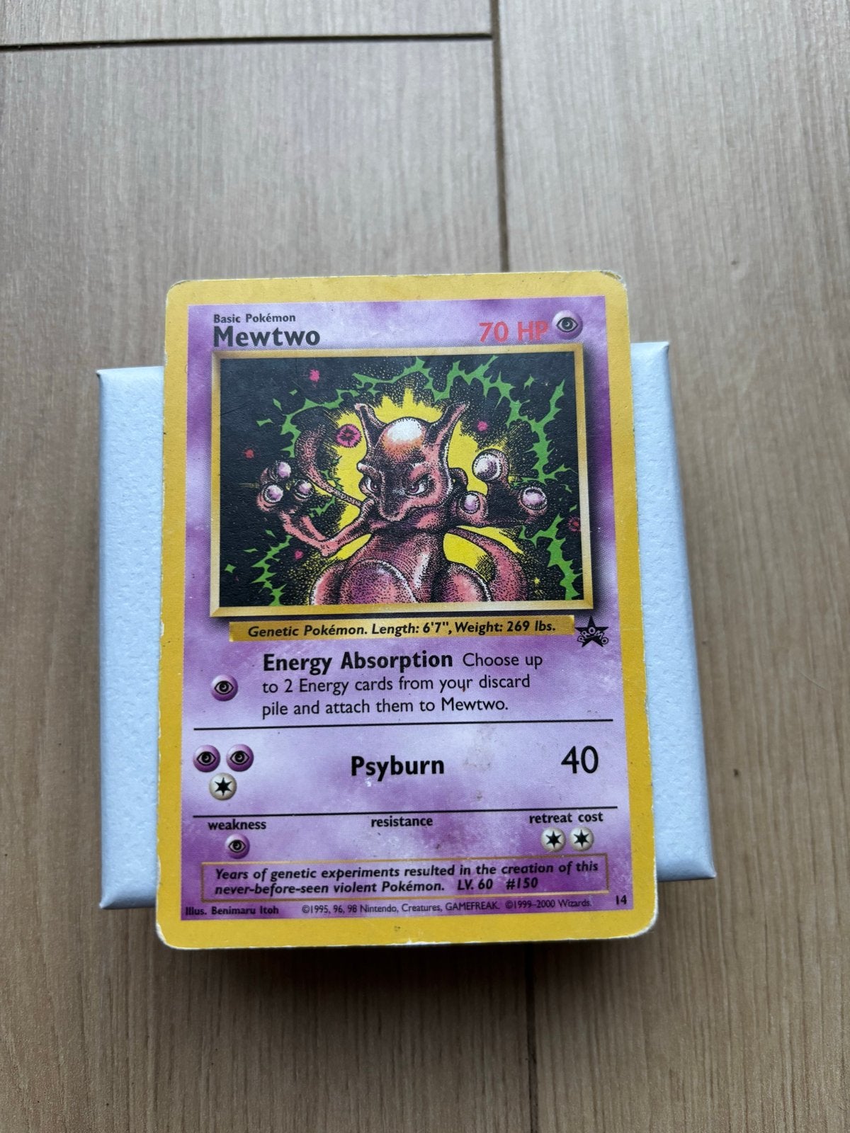 Mewtwo Pokémon kaart (Base Set 1999-2000), Ophalen of Verzenden, Gebruikt, Losse kaart