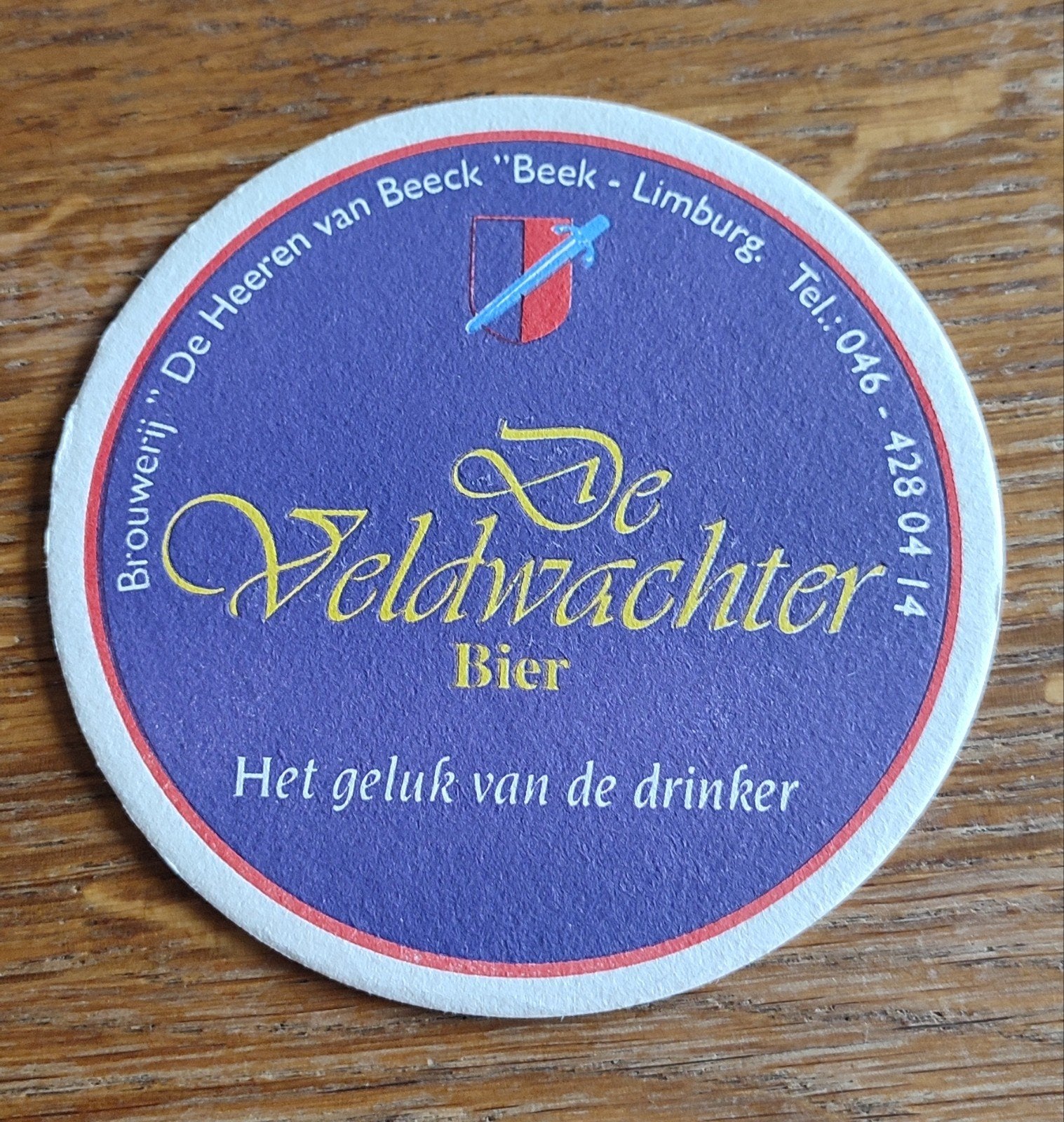 De Veldwachter  Bierviltje - Brouwerij De Heeren van Beec, Ophalen of Verzenden, Zo goed als nieuw, Viltje(s), Overige merken