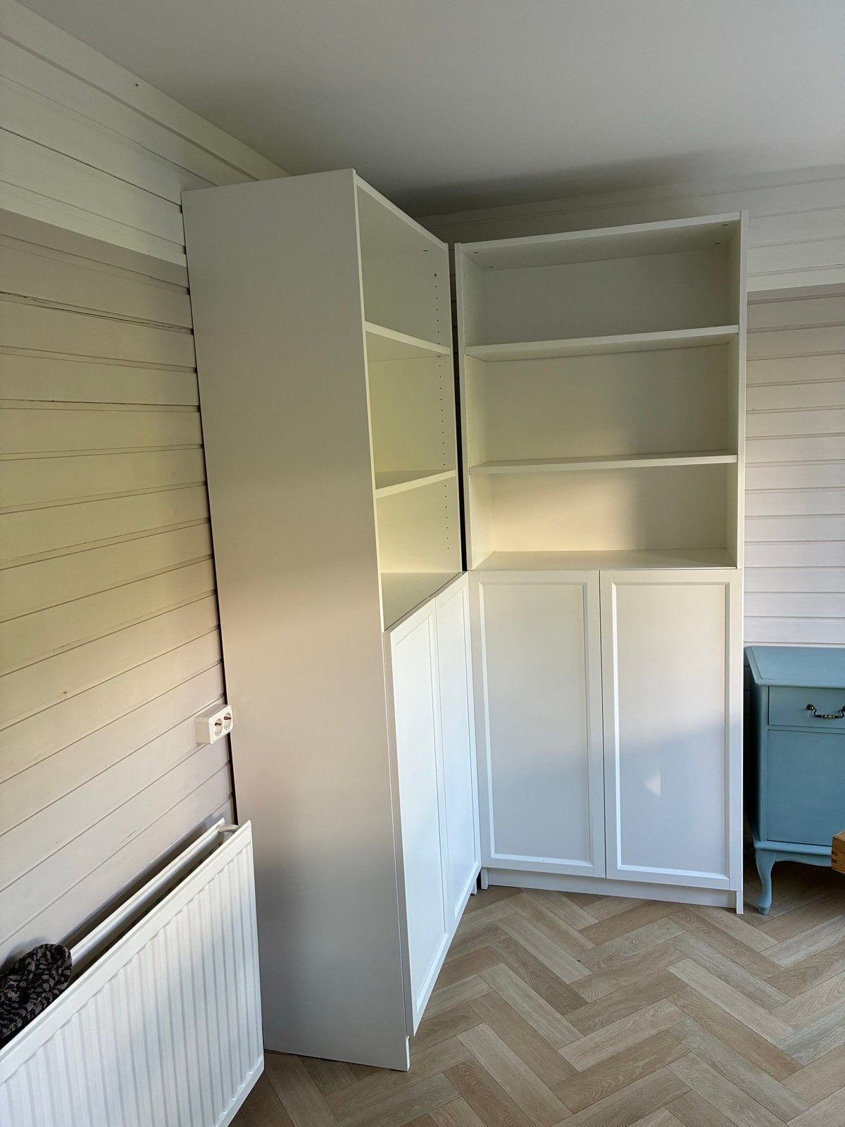 Ikea Billy boekenkast wit Oxberg deuren en planken, Ophalen, Overige materialen, Gebruikt, 100 tot 150 cm
