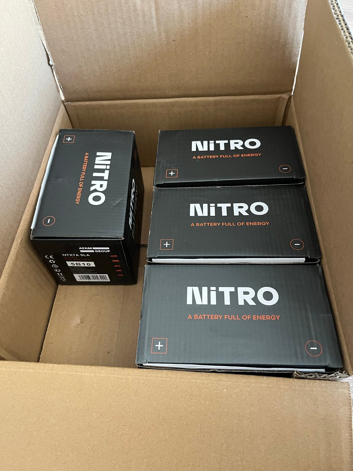 3x scooter accu Nitro NTX7A SLA 12V/6AH accu - Nieuw in doos, Fietsen en Brommers, Brommeronderdelen | Scooters, Ophalen of Verzenden