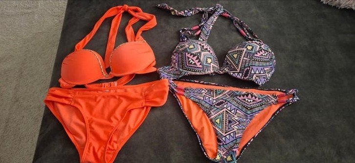 Kastopruiming: 2 push-up bikini's maat 36/38, Ophalen of Verzenden, Zo goed als nieuw, Bikini