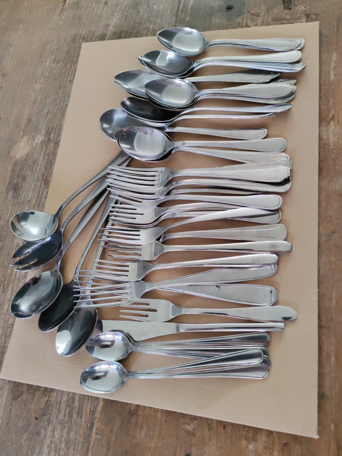 Grote verschillende bestek, 56 stuks, RVS, Antiek en Kunst, Antiek | Bestek, Ophalen of Verzenden