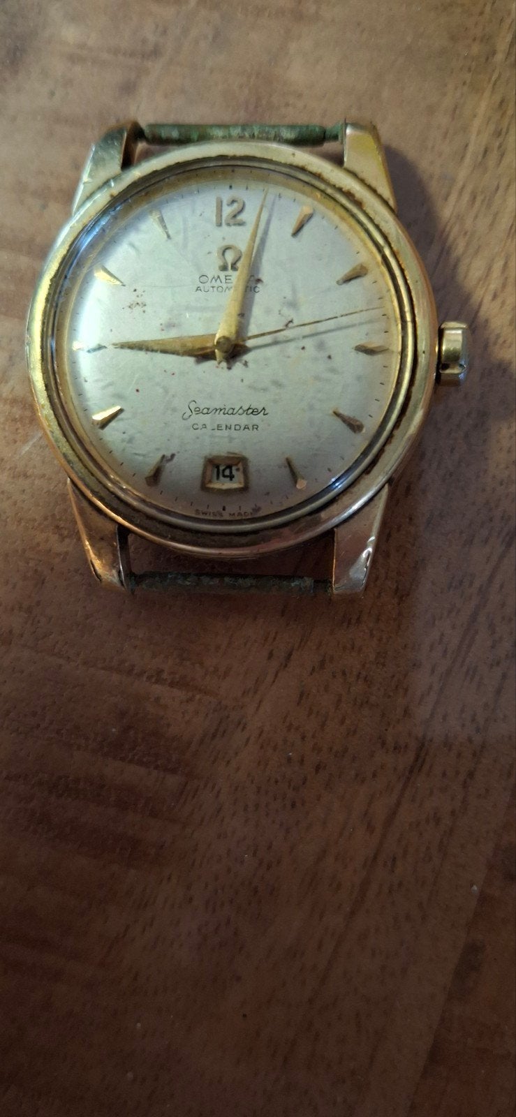 Vintage Omega Seamaster Calendar Herenhorloge, Sieraden, Tassen en Uiterlijk, Overige materialen, Gebruikt, Polshorloge, Ophalen of Verzenden