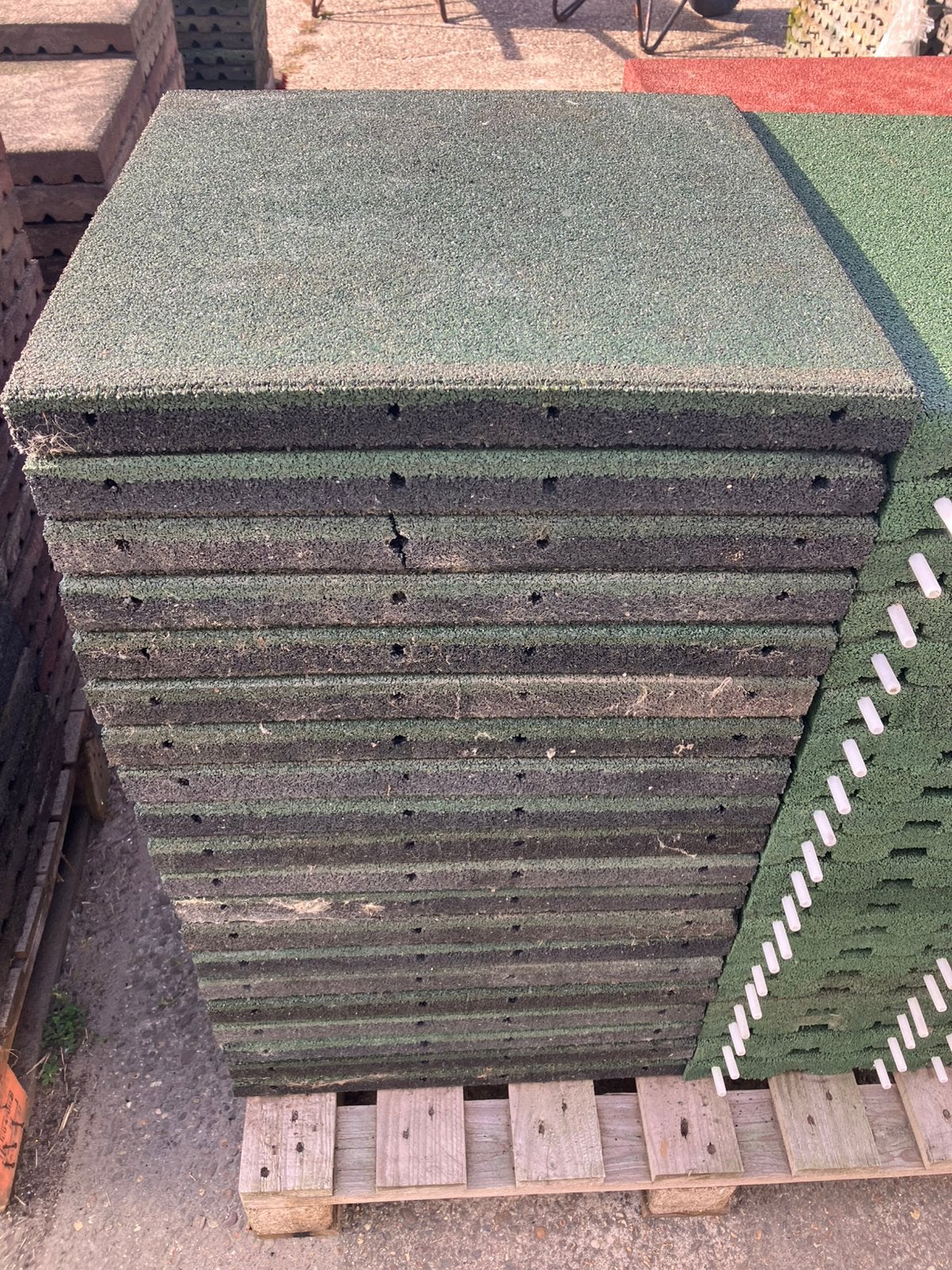 20 nieuwe rubberen tegels 50x50x4,5cm, Tuin en Terras, Ophalen, Q, Overige typen, Nieuw