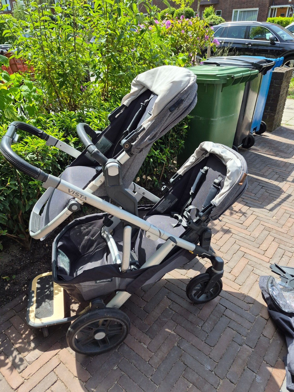 UppaBaby Vista V2 - urban grey, Ophalen, Gebruikt, Overige merken, Verstelbare duwstang