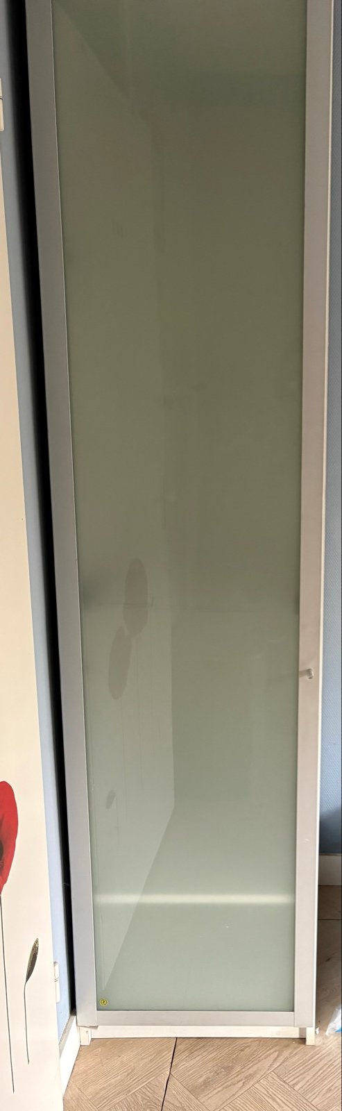 Smalle kast met glazen deur voor extra opslag, Ophalen, Gebruikt, 200 cm of meer, 50 tot 100 cm