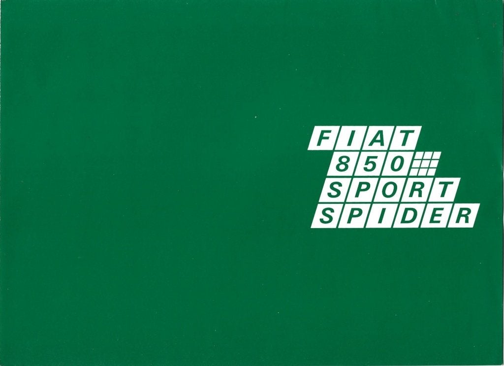 Fiat 850 Sport Spider folder 1969 (fi19), Ophalen of Verzenden, Zo goed als nieuw, Overige merken