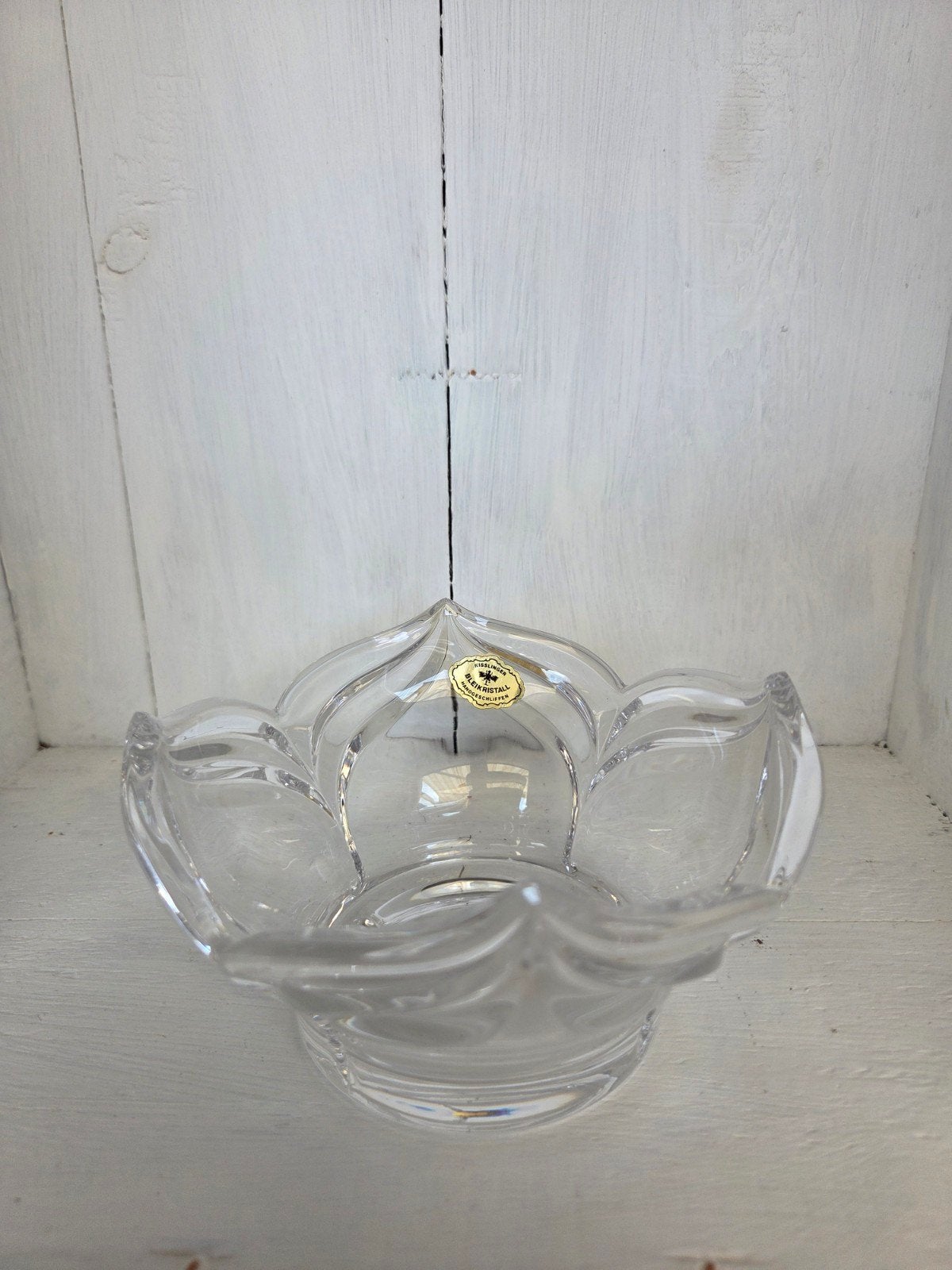 Kisslingee Kristal Glas Lotus Bloem Schaal, Antiek en Kunst, Ophalen of Verzenden
